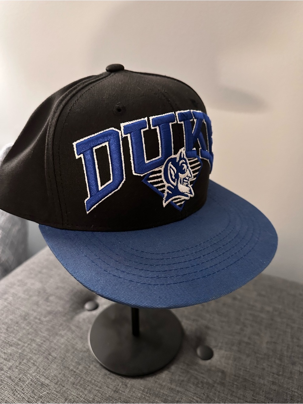 Duke Blue Devils Top of the World Snap Back Black Cap with Royal Blue Logo